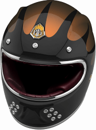 Мотошлем Guang Full Face Speedrun V.2 (Black &amp; Copper)