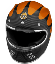 Мотошлем Guang Full Face Speedrun V.2 (Carbon &amp; Tangerine)