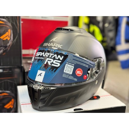 Мотошлем Shark Spartan Rs Carbon Skin Mat, цвет Карбон Матовый/Черный