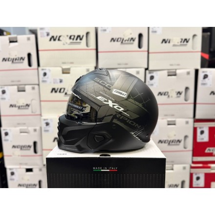 Мотошлем Scorpion Exo Combat II Xenon, цвет Черный Матовый/Серебристый