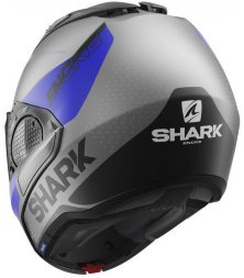 Мотошлем Shark Evo-Gt Encke, цвет Серый Матовый/Черный Матовый/Синий