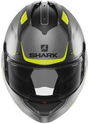Мотошлем Shark Evo-Gt Encke, цвет Серый Матовый/Черный Матовый/Желтый
