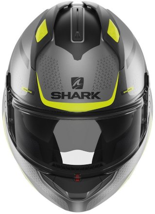 Мотошлем Shark Evo-Gt Encke, цвет Серый Матовый/Черный Матовый/Желтый
