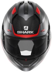 Мотошлем Shark Evo-Gt Encke, цвет Черный Матовый/Серый Матовый/Красный