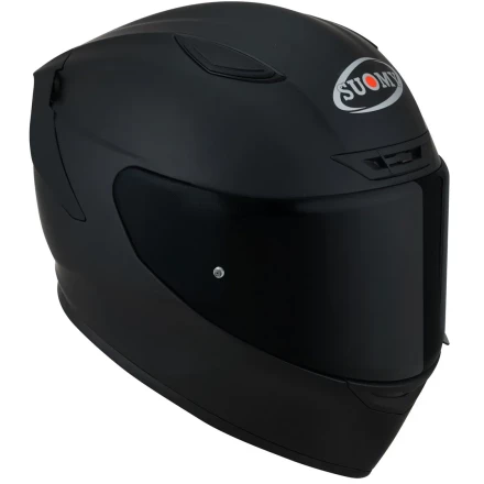 Мотошлем SUOMY TRACK-1 PLAIN, цвет Черный Матовый