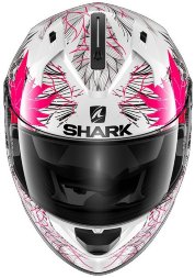 Мотошлем Shark Ridill Nelum, цвет Белый/Розовый/Черный