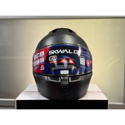 Мотошлем Shark Skwal i3 Blank SP Mat, цвет Серый Матовый