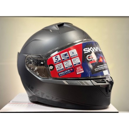 Мотошлем Shark Skwal i3 Blank SP Mat, цвет Серый Матовый