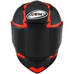 Мотошлем SUOMY TRACK-1 REACTION, цвет Черный Матовый/Красный