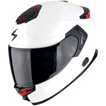 Мотошлем Scorpion Exo-Gt SP Air Solid, цвет Белый Перламутровый/Черный/Красный