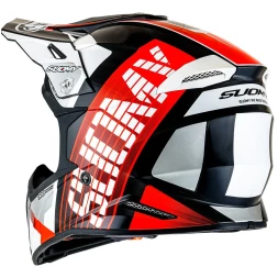 Мотошлем SUOMY X-WING AMPED, цвет Черный/Красный