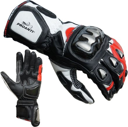 Мотоперчатки кожаные Proanti 074 Red