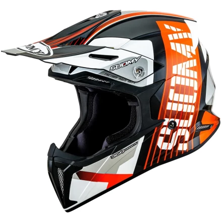 Мотошлем SUOMY X-WING AMPED, цвет Черный/Оранжевый