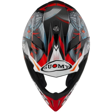 Мотошлем SUOMY X-WING SNAKE, цвет Черный/Красный/Синий