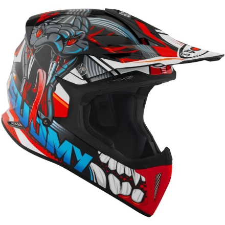 Мотошлем SUOMY X-WING SNAKE, цвет Черный/Красный/Синий