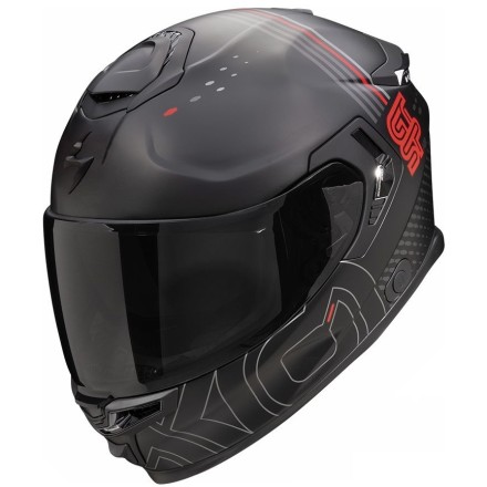 Мотошлем Scorpion Exo-Gt SP Air Techlane, цвет Черный Матовый/Серый/Красный
