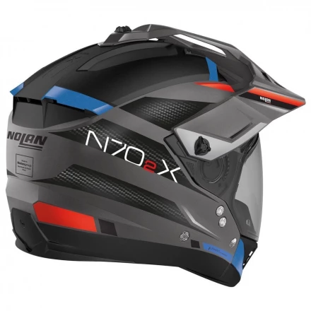 Мотошлем Nolan N70-2 X Earthquake N-Com 48 Flat Lava Grey/Blue/Red/Black