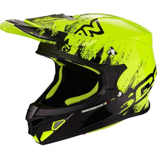 Мотошлем Scorpion VX-21 Air Mudirt, цвет Желтый/Черный — 