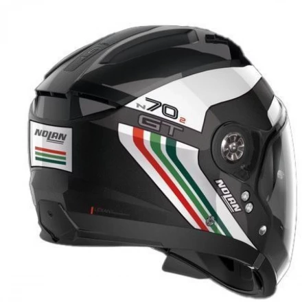 Мотошлем Nolan N70-2 GT Jetpack N-Com 064, Metal Black/White/Tricolour/Italian Flag 