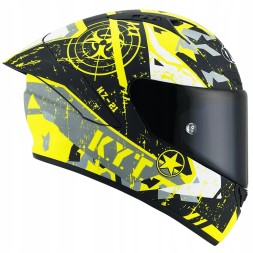 Мотошлем KYT NZ RACE BLAZING, цвет Желтый Матовый