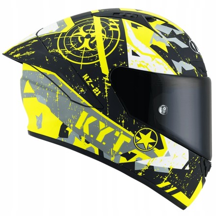 Мотошлем KYT NZ RACE BLAZING, цвет Желтый Матовый