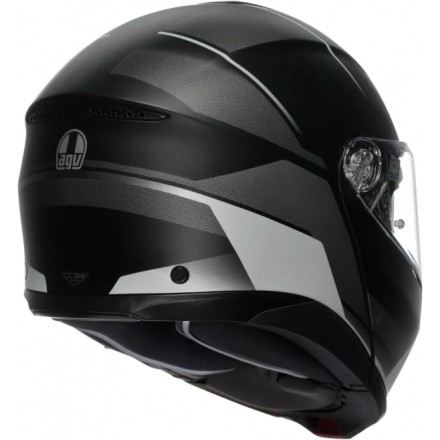Мотошлем AGV Tourmodular, цвет Perception Matt Black/Silver