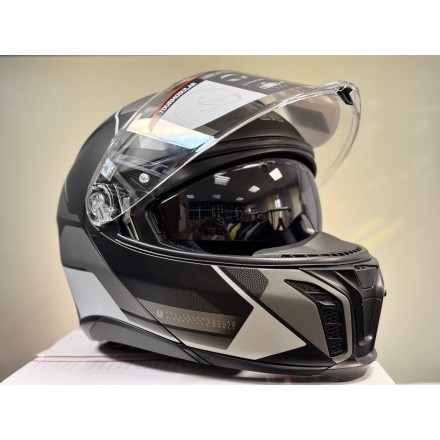 Мотошлем AGV Tourmodular, цвет Perception Matt Black/Silver