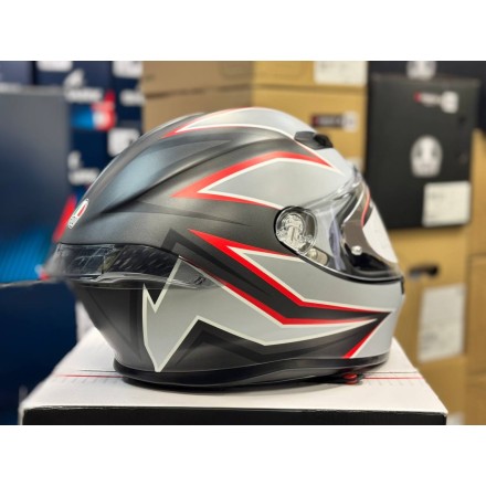 Мотошлем AGV K-6 Multi Flash Matt Black/Grey/Red
