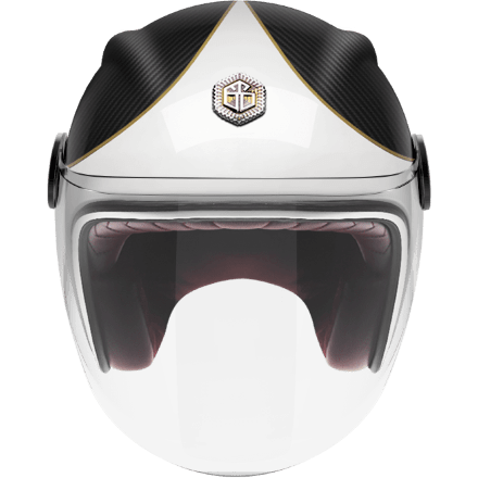 Мотошлем Guang Jet Speedrun V.1 (White &amp; Carbon)