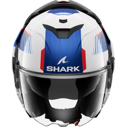 Мотошлем Shark OXO Sikter, цвет Белый/Синий/Красный