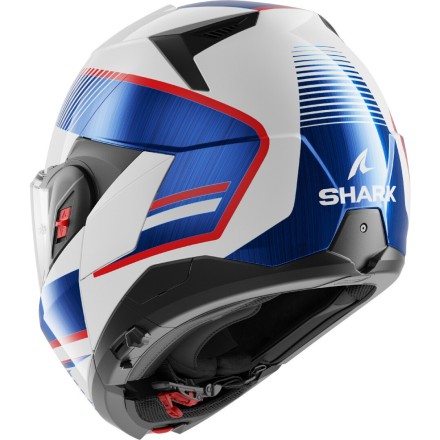 Мотошлем Shark OXO Sikter, цвет Белый/Синий/Красный
