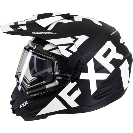 Шлем FXR Torque X Team Blk/White W/ E Shield &amp; Sun Shade с подогревом
