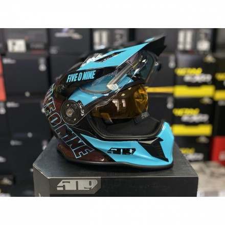 Шлем 509 Delta R3L Teal Maroon Galaxy с подогревом 