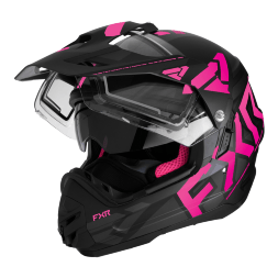 Шлем FXR Torque X Team Black/Electric Pink W/ E Shield &amp; Sun Shade с подогревом