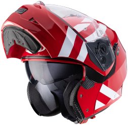 Мотошлем Caberg Duke II, цвет Красный/Белый Superlegend