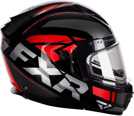 Шлем для снегохода FXR Maverick Modular Team Helmet W/E Shield Black/Char/Red