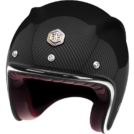 Мотошлем Guang Open Face Charbon Glossy