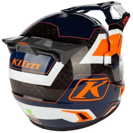 Мотошлем KLIM Krios Pro, цвет Gloss Black Striking Orange Petrol