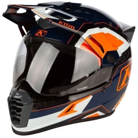 Мотошлем KLIM Krios Pro, цвет Gloss Black Striking Orange Petrol