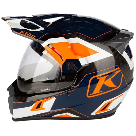 Мотошлем KLIM Krios Pro, цвет Gloss Black Striking Orange Petrol