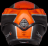 Мотошлем Roof Desmo Flash черный/оранжевый