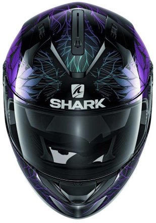 Мотошлем Shark Ridill Nelum, цвет  Черный/Фиолетовый