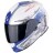 Мотошлем Scorpion Exo-491 Run, цвет Белый/Синий/Серебристый