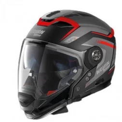Мотошлем Nolan N70-2 GT Switchback N-Com 058 Flat Black/Anthracite/Red