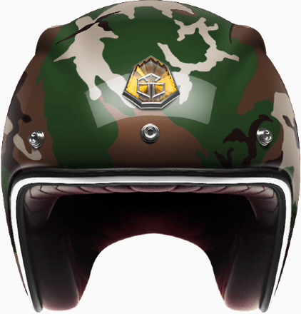 Мотошлем Guang Open Face Camo Classics Glossy