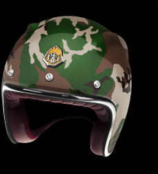 Мотошлем Guang Open Face Camo Classics Glossy