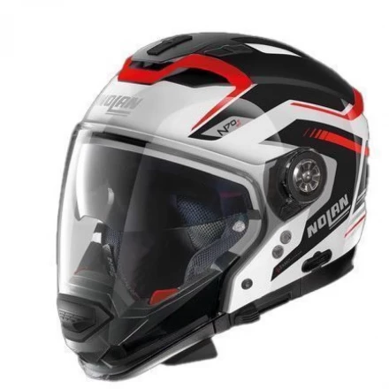 Мотошлем Nolan N70-2 GT Switchback N-Com 060 Metal White/Black/Red 