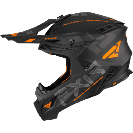 Шлем FXR Helium Race Div Black/Orange Quick Release