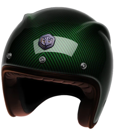 Мотошлем Guang Open Face Emerald Glossy