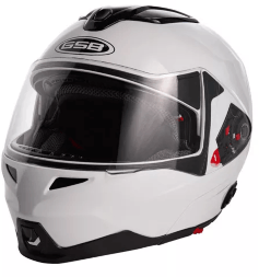 Снегоходный шлем модуляр GSB G-339 Snow White Glossy 